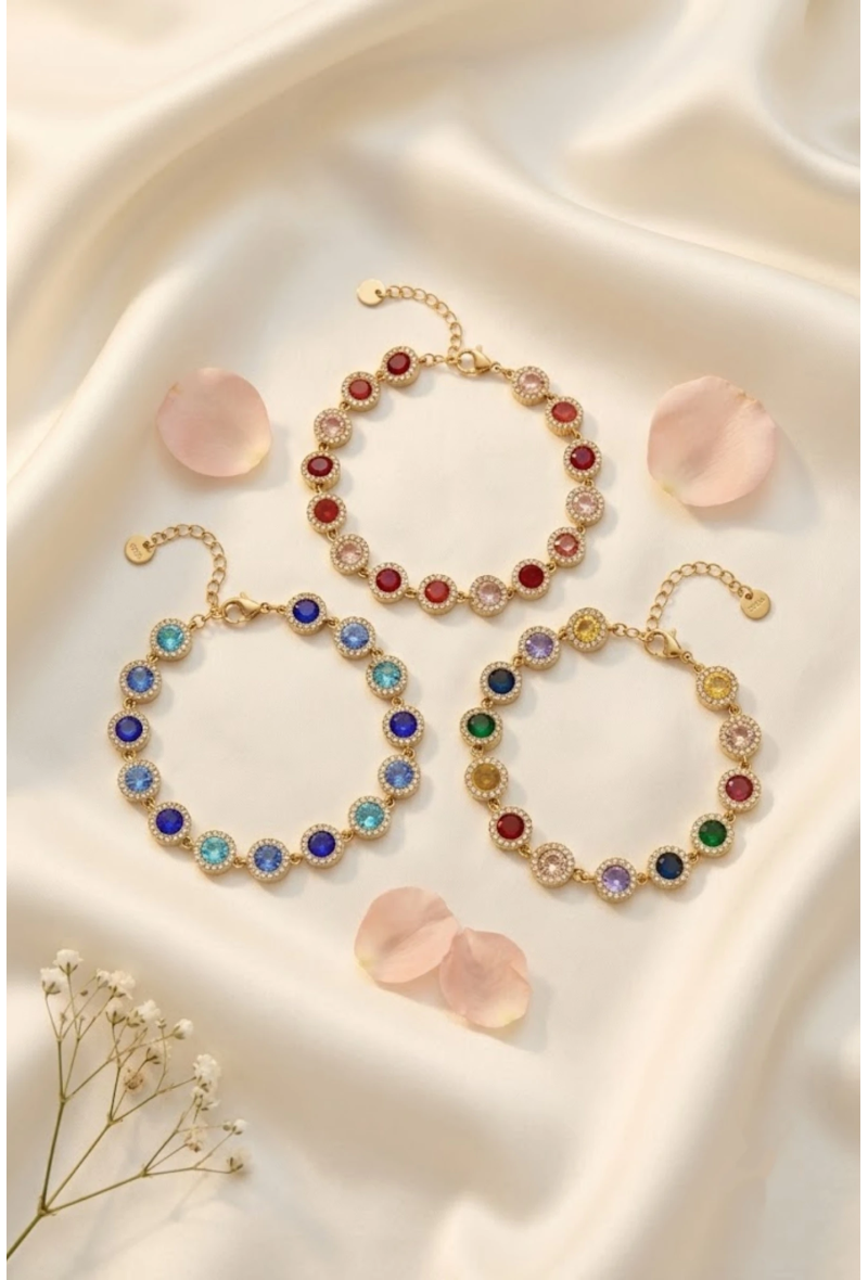 Bracelet Strass Élégance en Acier Inoxydable – Brillance Intemporelle