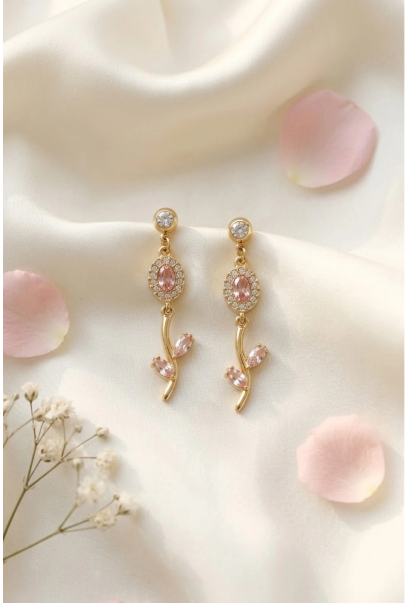 Boucles d’Oreilles Fleur Colorée – Éclat Romantique