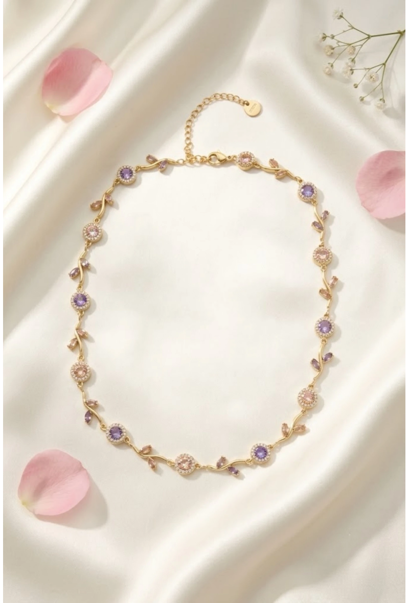 Collier Jardin Précieux – Strass Colorés
