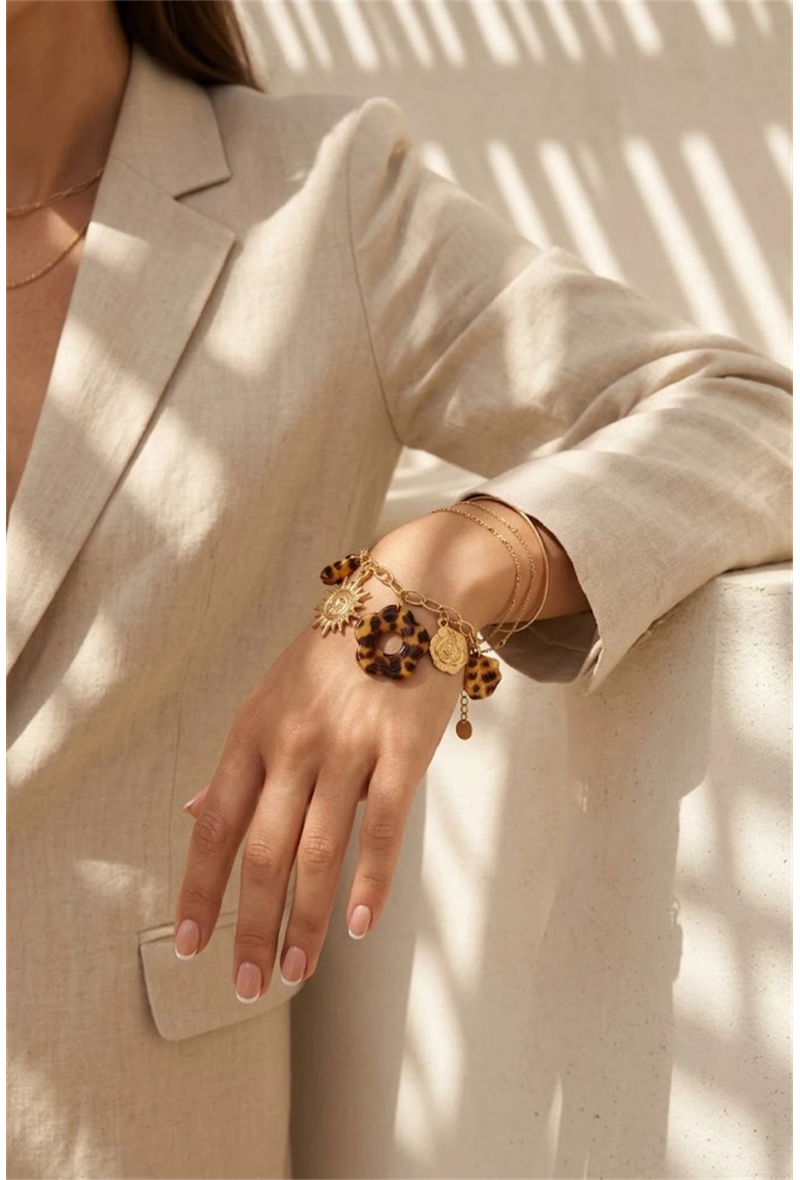 Bracelet Breloques Léopard – Tendance & Audacieux