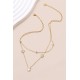 Collier double tour coeur en acier inoxydable