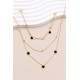 Collier double tour coeur en acier inoxydable