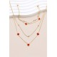 Collier double tour coeur en acier inoxydable