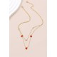 Collier double tour coeur en acier inoxydable