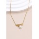 Collier perle en acier inoxydable