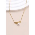 Collier perle en acier inoxydable