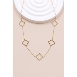 Collier losange en acier inoxydable