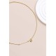 Collier message "LUCKY" chaîne asymétrique en acier inoxydable