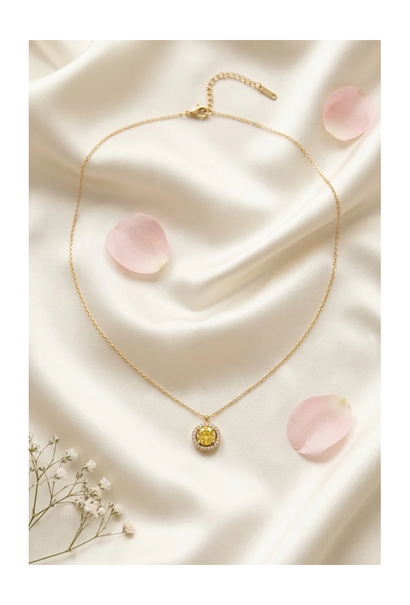 Collier Zirconium Coloré – Éclat Précieux